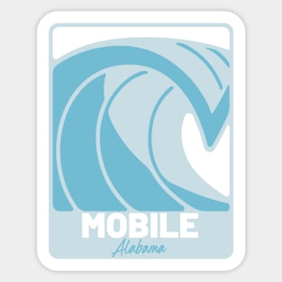 Mobile Beach Alabama - Atlantic Ocean AL Crashing Wave Sticker